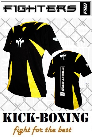 FIGHTERS - Camisa de kick boxing / Competition / Negro / Small