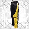 FIGHTERS - Kick-Boxing Hosen / Satin / Schwarz-Gelb / XS