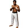 FIGHT-FIT - Kick-Boxing Hosen / Satin / Weiss