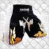 FIGHTERS - Pantalones Muay Thai / Elite Fighters / Negro-Blanco