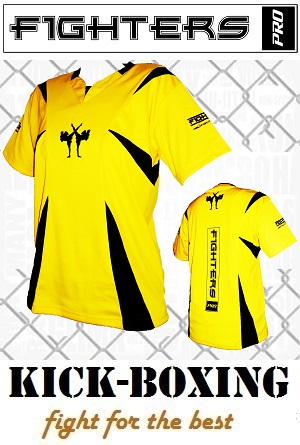 FIGHTERS - Kick-Boxing Shirt / Competition / Yellow / XXS