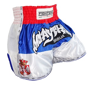 FIGHTERS - Muay Thai Shorts / Serbien-Srbija / Elite / Large