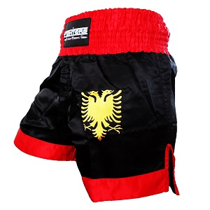 FIGHTERS - Muay Thai Shorts / Albania / Black / Small