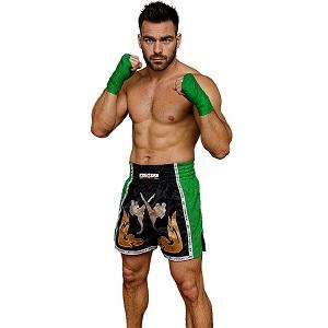 FIGHTERS - Thaibox Shorts / Elite Fighters / Schwarz-Grün / Large