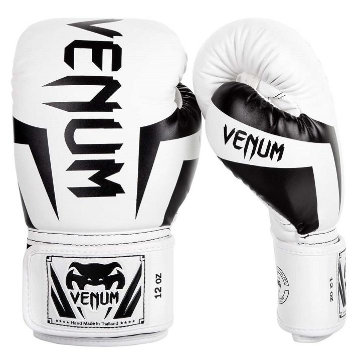 Venum - Guantes Boxeo / Elite / Blanco-Negro / 10 oz