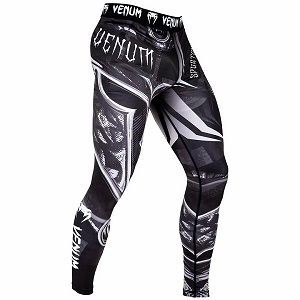 Venum - Pantalon de Compresión / Gladiator 3.0 / Negro-Blanco / Large