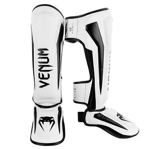 Venum - Espinilleras / Elite / Blanco-Negro / XL