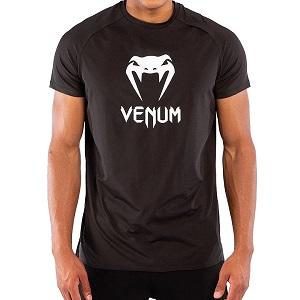 Venum - T-Shirt / Classic Dry Tech / Black-White / Large