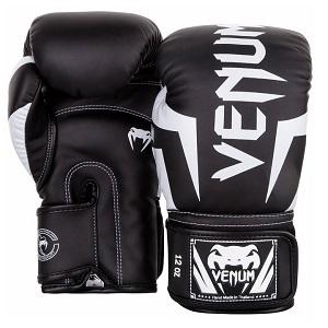 Venum - Boxhandschuhe / Elite / Schwarz-Weiss / 10 Oz