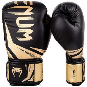 Venum - Guantes de Boxeo / Challenger 3.0 / Negro-Oro / 12 oz