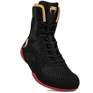 Venum - Boxing Shoes / Elite / Black-Gold-Red / EU 43