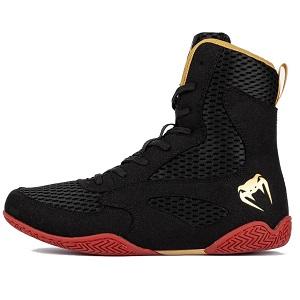 Venum - Boxing Shoes / Elite / Black-Gold-Red / EU 43